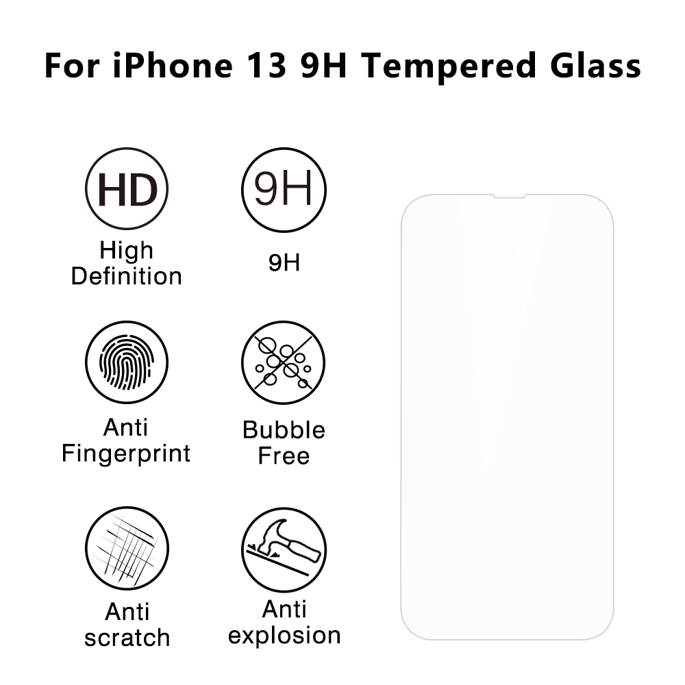 LFD836 New 9D AR clear 2.5D 9H 0.3mm Tempered Glass Film Screen Protectors for iPhone 11 12 13 14 Xr Xs Pro Max 8 7 X SE 6 Plus