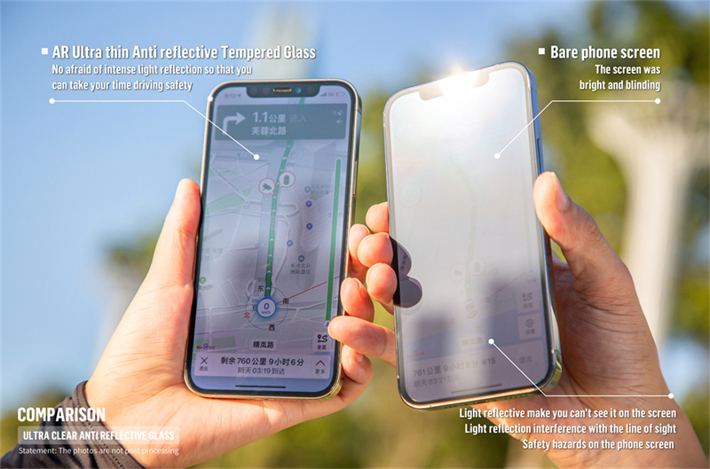 LFD823 AR Increased Transmittance for iPhone 14 Extreme clear Anti-reflection AR Tempered Glass Mobile  Phone Protector Screen