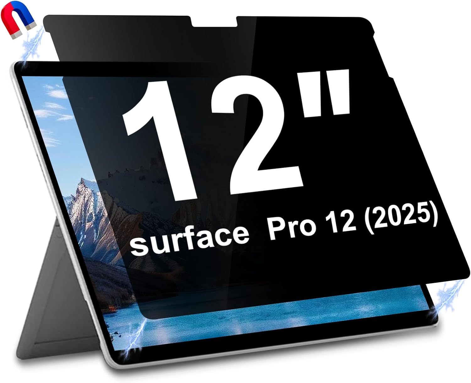 360° Magnetic Privacy Screen for MacBook Air 13.6 Inch (2022-2025, M2/M3/M4), Removable Screen Protector with Webcam Cover to Anti Glare Blue Light 13.6 Inch Privacy Screen Shield