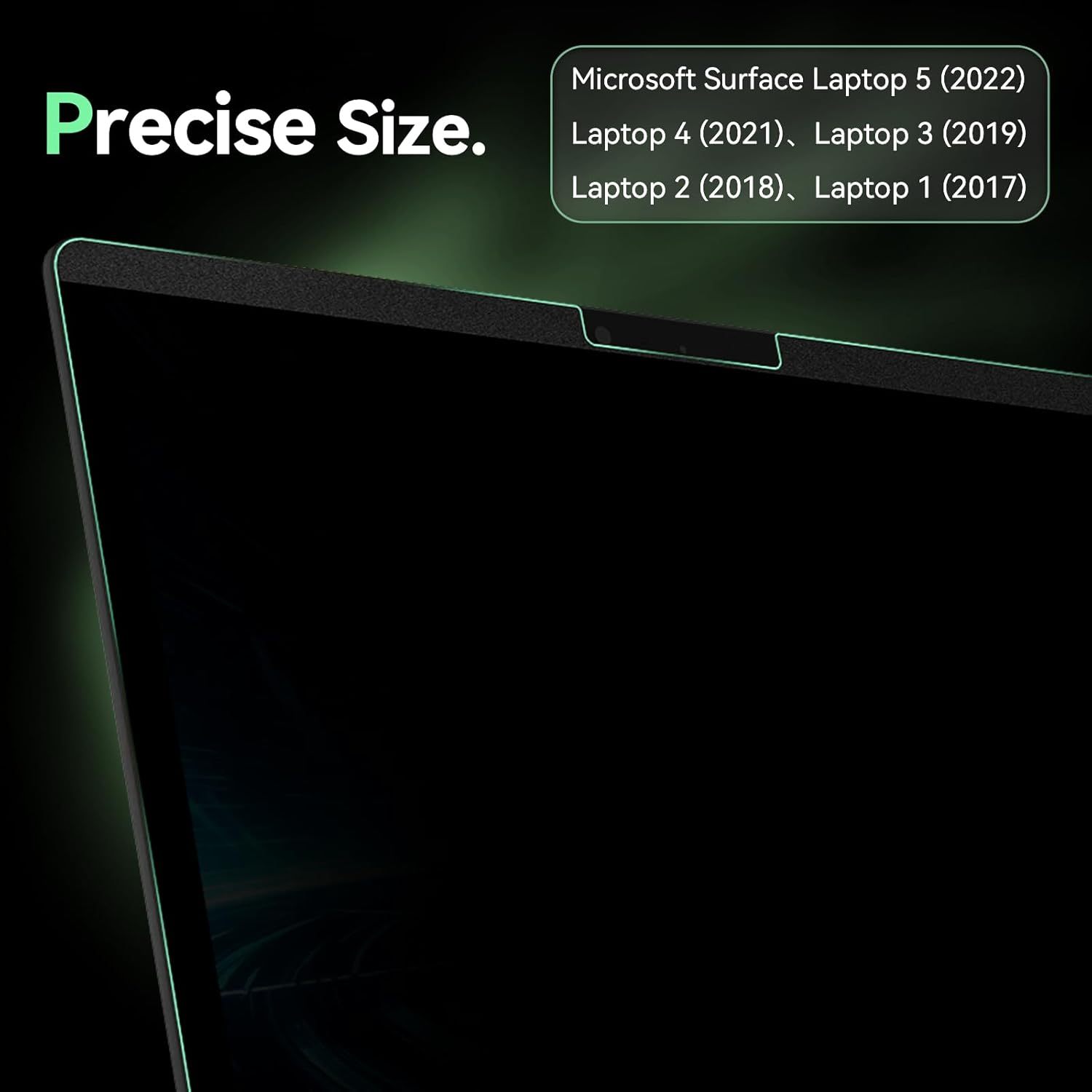 适用于微软 Surface Laptop 5/4/3/2/1 的 13.5 英寸磁吸式隐私屏幕，可移除防窥膜，黑色安全保护膜，防眩光蓝光过滤磨砂屏幕保护膜