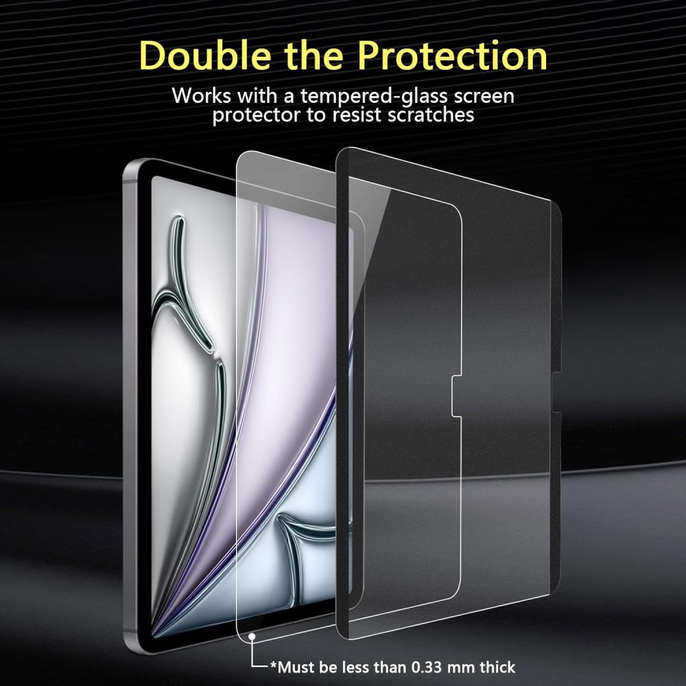 for iPad Air 11 Inch M2 Paper-Feel Magnetic Screen Protector 2024, Write and Draw Like on Paper, Detachable and Reusable, Compatible with Tempered Film, Matte Finish