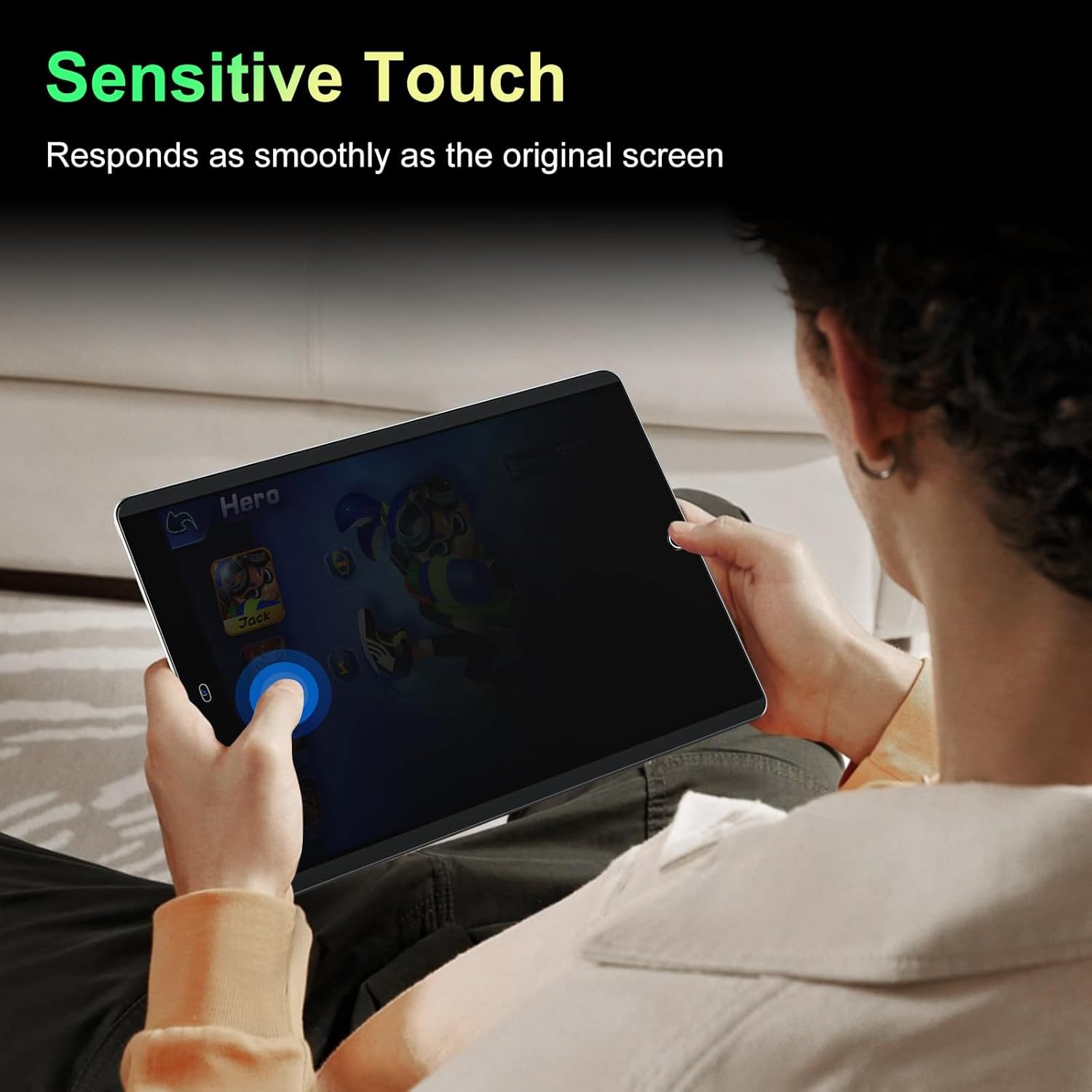 360°Magnetic Privacy Screen for iPad 9th/8th/7th Generation (10.2Inch,2019/2020/2021), Removable Anti Blue Light Glare Spy Private Filter, High Sensitive Bubble-Free Screen Protector