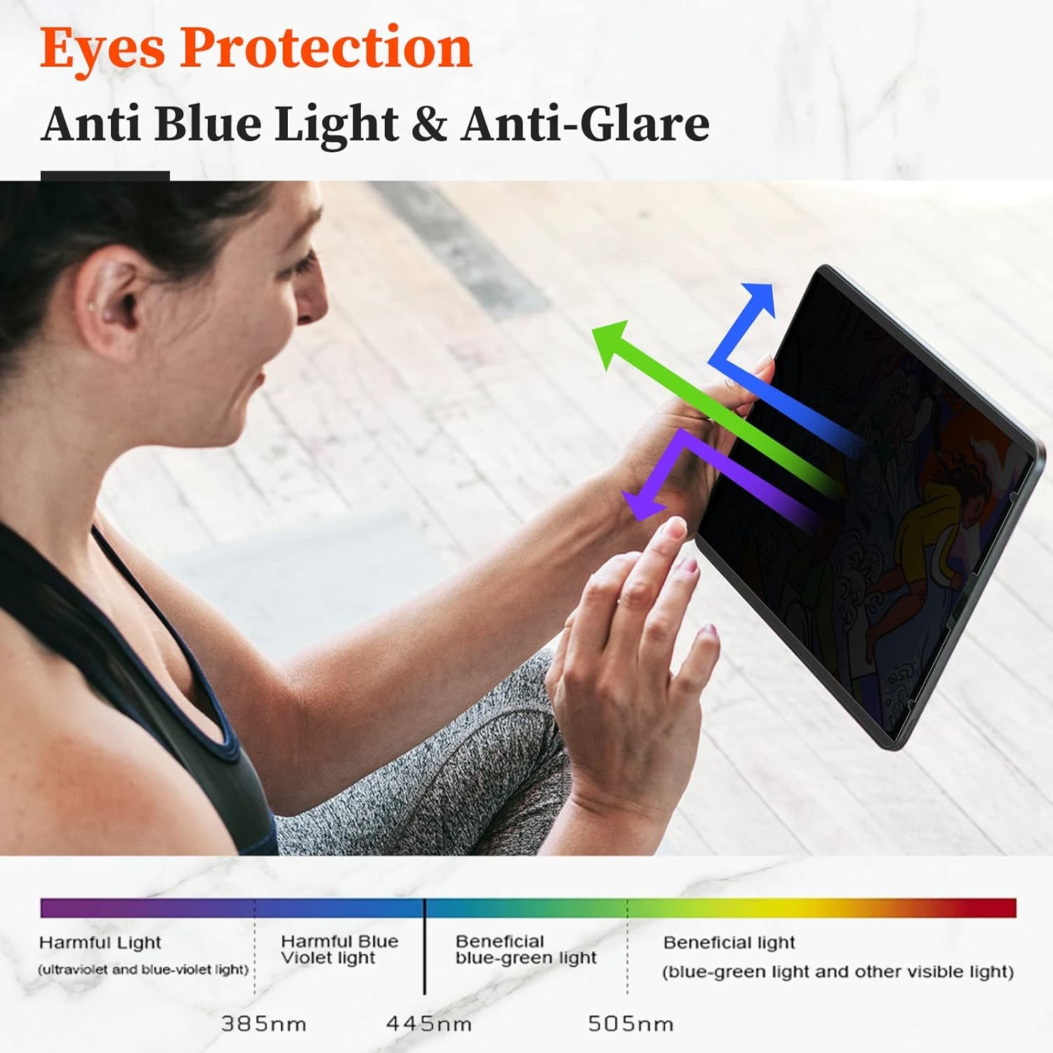 360° Magnetic Privacy Screen Protector for iPad 10.2" 9th/8th/7th Gen (2021 2020 2019), Anti Glare iPad 10.2 inch Privacy Filter, High Sensitive Bubble Free