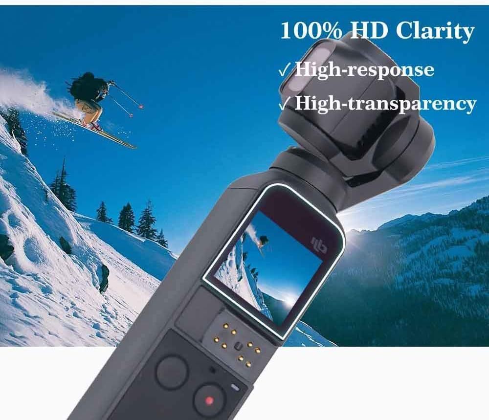 Lens Screen Protector for DJI Osmo Pocket 3 [2+2Pack], Tempered Glass Cover 0.3mm 9H Hardness Anti-Scrach Anti-Bubble