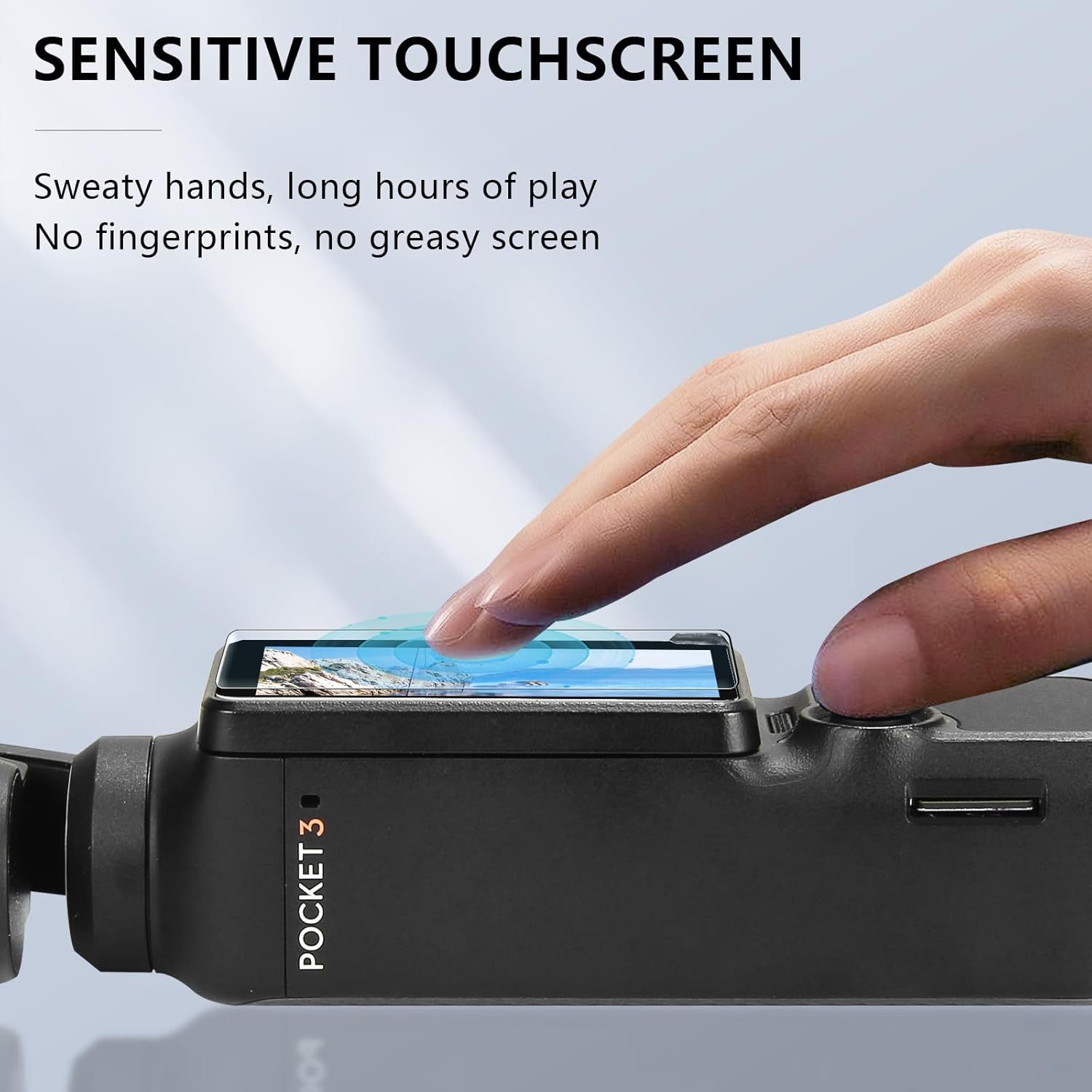 Dual Lens Protector + Dual LCD Screen Protector Compatible with DJI Osmo Pocket 3 / DJI Pocket 3 OP3 Tempered Glass Screen Protector Accessories 9H Hardness Touch-Sensitive Full-Screen Protection