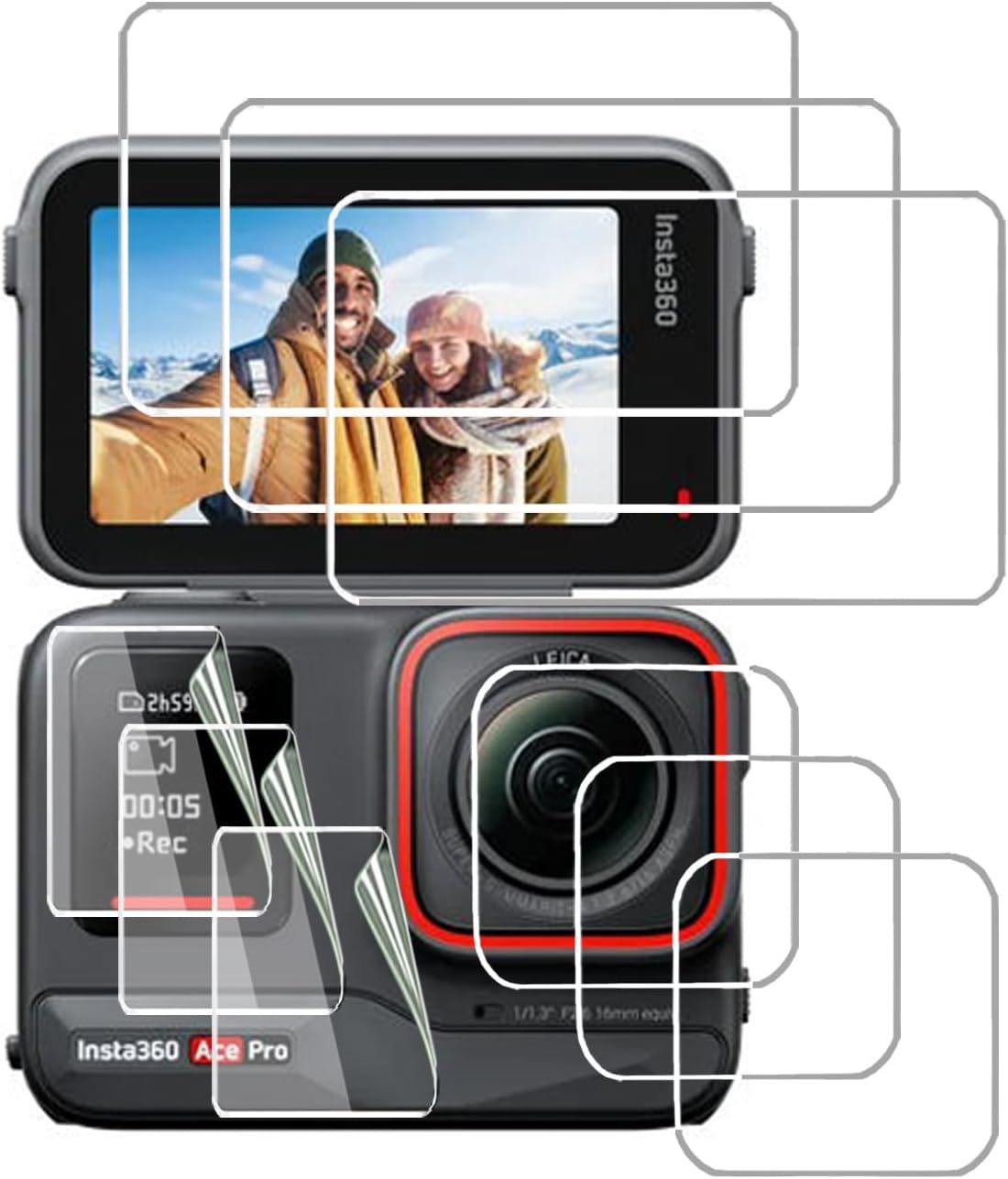 Screen Protector for Insta360 ACE PRO (only) Lcd Lens Protective Film Cover Shield(3+3+3pcs)