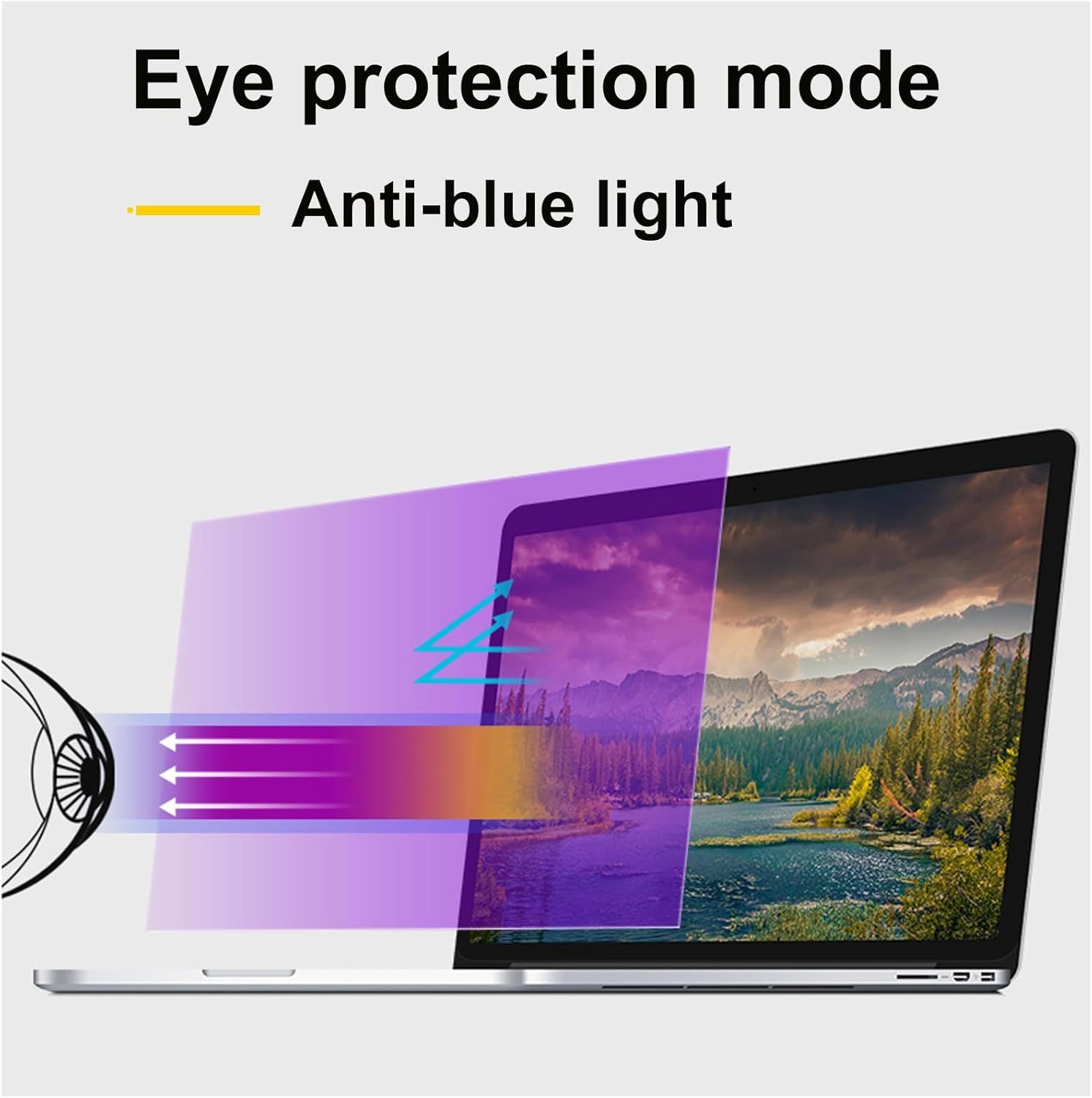 Laptop Privacy Screen for MacBook Air 15 Inch (2023, M2 Chip) - A2941,Removable Computer Screen Privacy Shield for Mac Pro 15.3" Laptop
