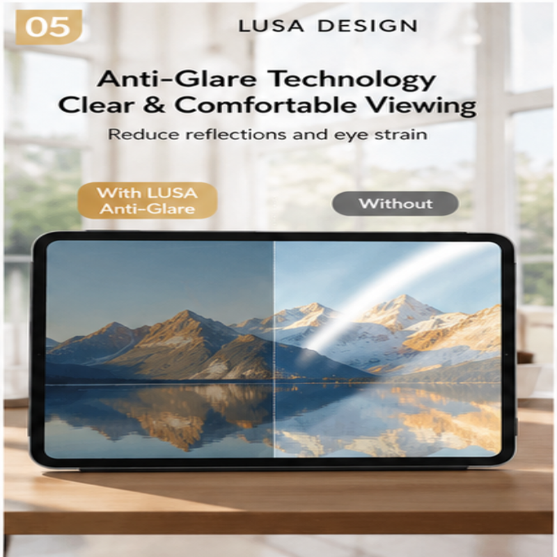 LUSA DESIGN iPad 360° Full Glue Anti-Spy Screen Protector