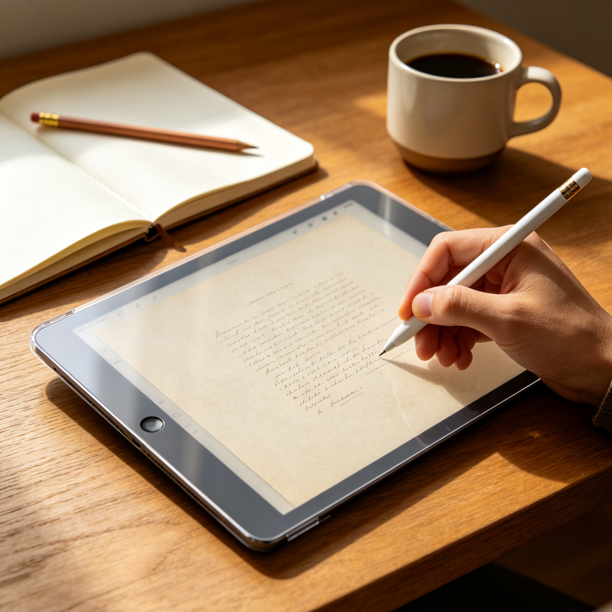 LUSA DESIGN Paper-Feel Tempered Glass for iPad Air 11" (2026-2024) | Matte Anti-Glare, 9H Hardness, Easy Install.