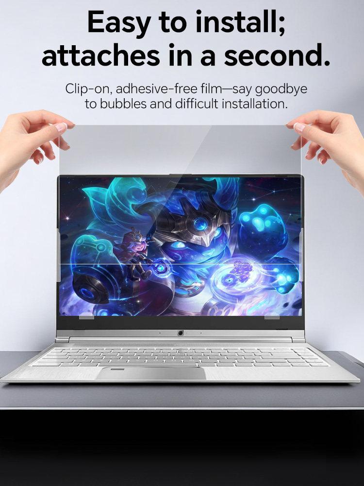 LUSA DESIGN Removable Universal Matte High Def Laptop Privacy Screen Protector, Pencil Alignment Frame, Fits 13.3"/14"/15.6"/16" Laptops, Compatible with Lenovo, HP, Dell, ASUS