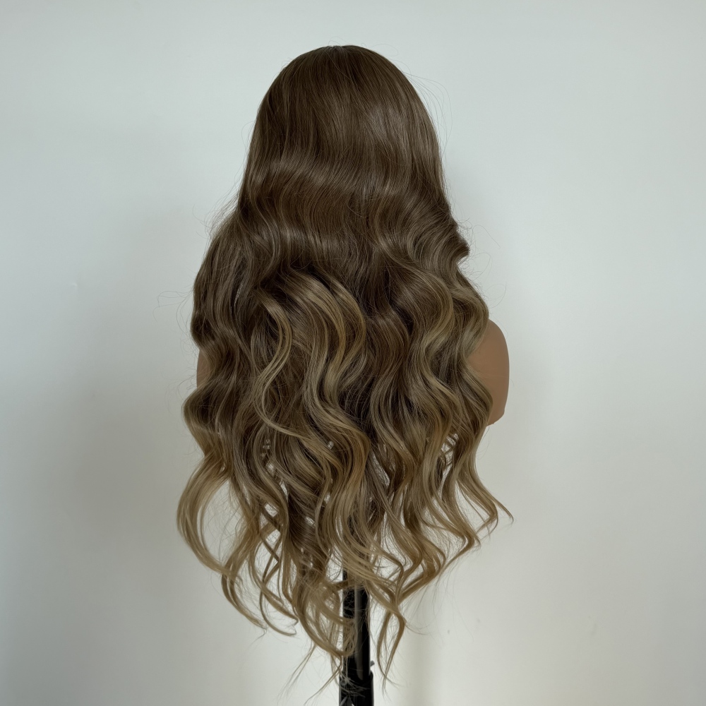 Ombre Color 13x4 Transparent Lace Front Wig Loose Wave Synthetic Wigs