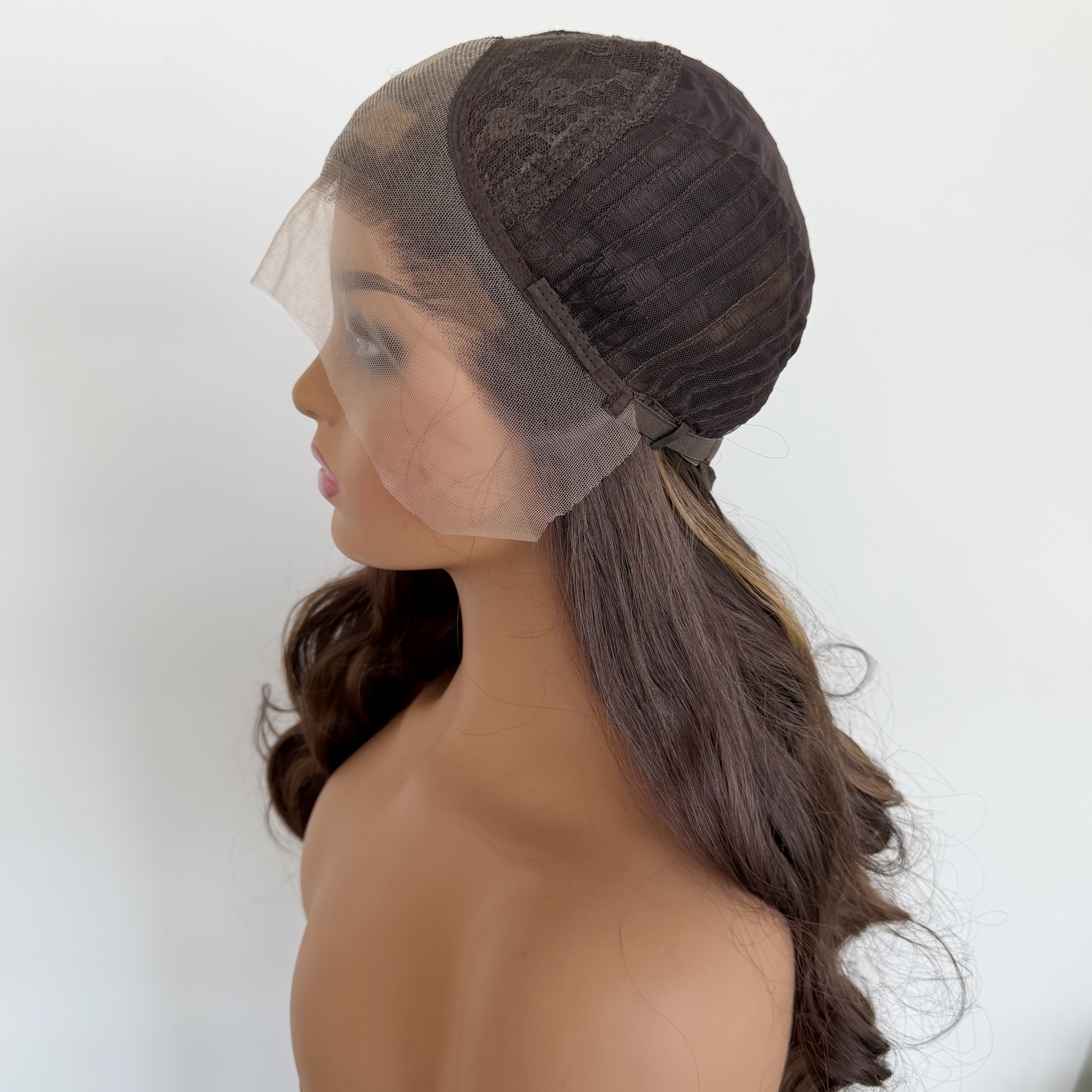 Highlight Beautiful Curly 13x4 Lace Front Synthetic Lace Wig Big Wave Curl Blend Hair Wig