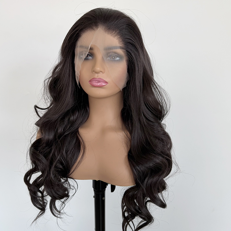 Black Natural wave synthetic lace front Wigs with Baby Hair for Black Women Sale