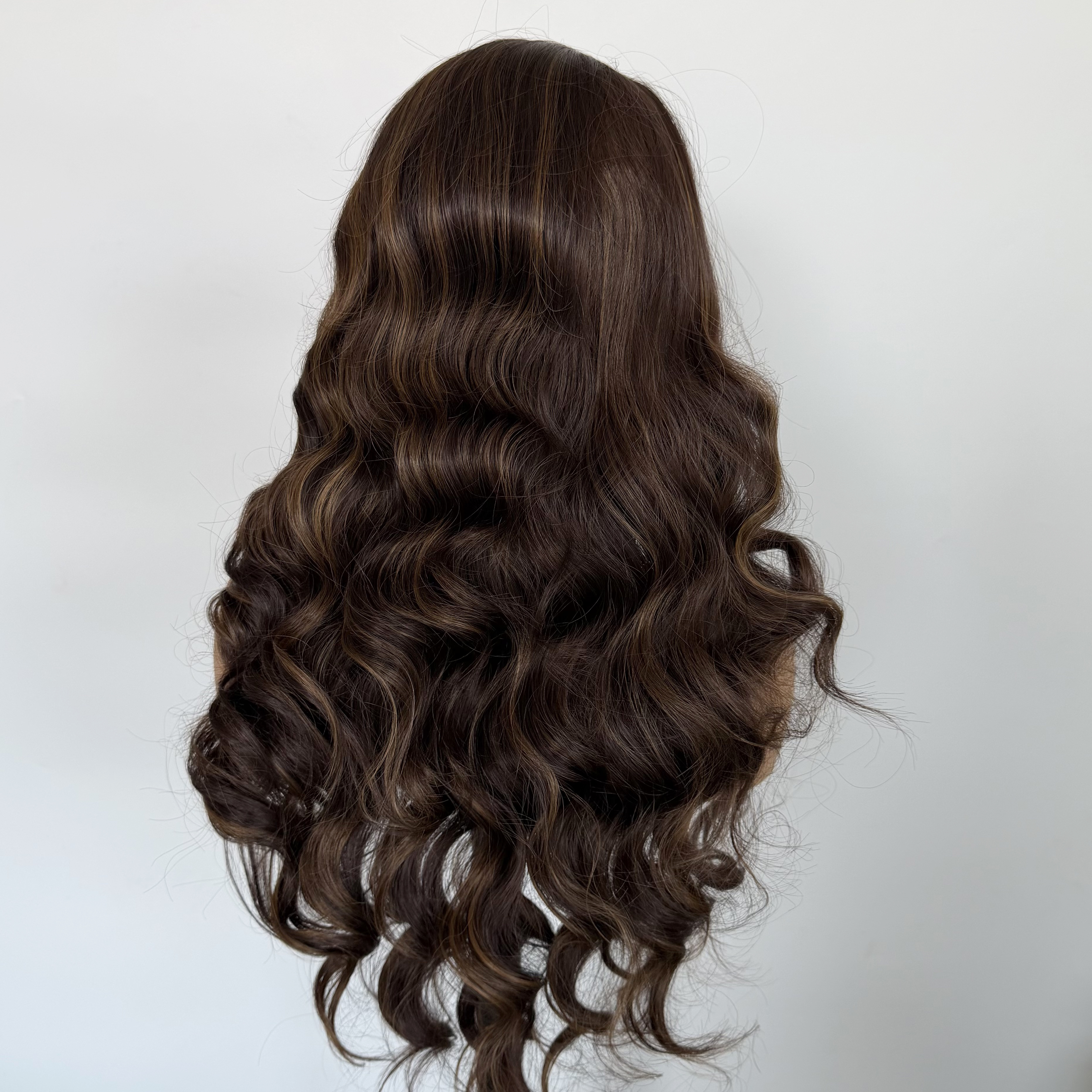 Highlight Beautiful Curly 13x4 Lace Front Synthetic Lace Wig Big Wave Curl Blend Hair Wig