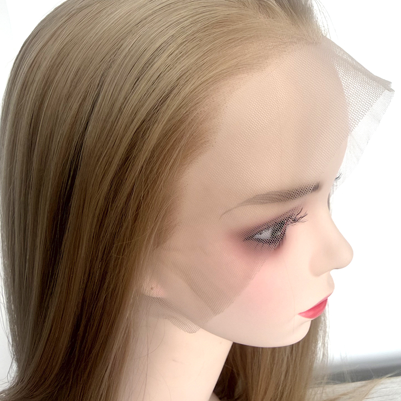 100%Kanekalon Fiber #103 Hair Color Pretty Straight Full Hairstyle Heat Resistant Fiber 13x4 Synthetic Lace Wig