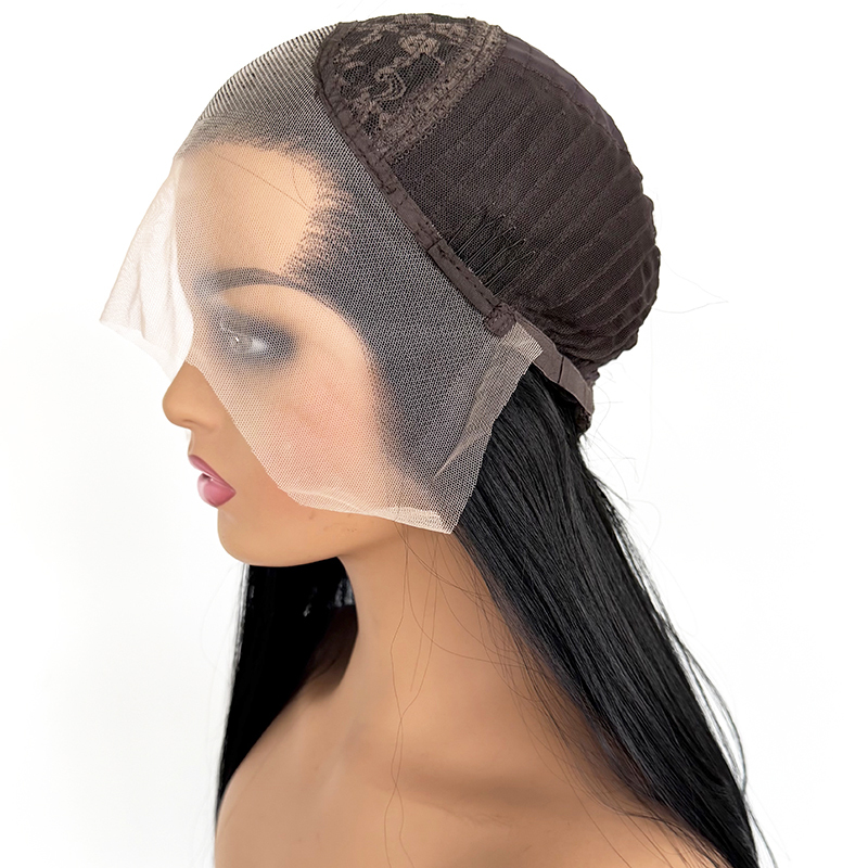 Lagos Hairline Silk Straight Natural Black 13x4 HD Lace Synthetic Wig Heat Resistant Fiber Wig