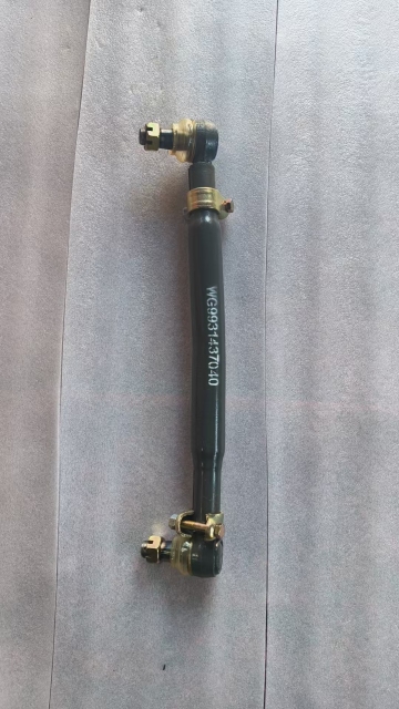 Two-bridge steering straight tie rod assembly