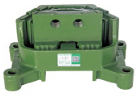 Rear rubber support of the engine