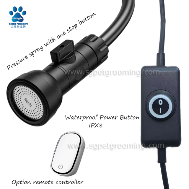 Sistema portatile per il bagno degli animali domestici con getto a pressione