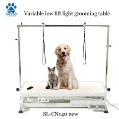 Mesa de aseo para mascotas con luz LED variable y elevación eléctrica