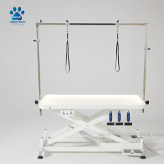 Mesa de aseo para mascotas con luz LED variable y elevación eléctrica