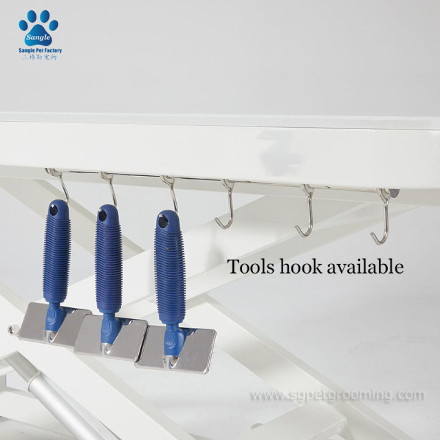 Mesa de aseo para mascotas con luz LED variable y elevación eléctrica