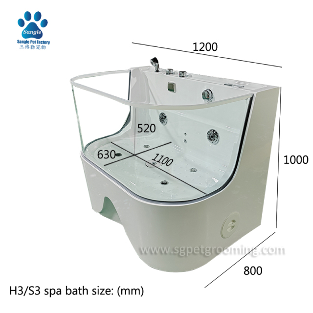 Nuevo tipo de baño de spa de ozono con nanoburbujas para mascotas para negocios de peluquería.