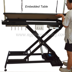 Mesa eléctrica de aseo para mascotas de baja elevación, actualizada en 2022