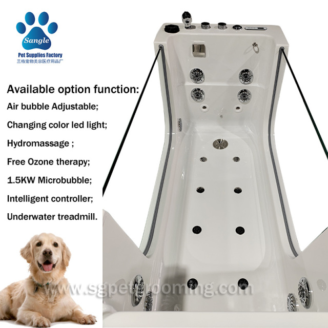 Baignoire spa pour animaux de compagnie à double panneau, à bulles nano et à ozone, 172 cm