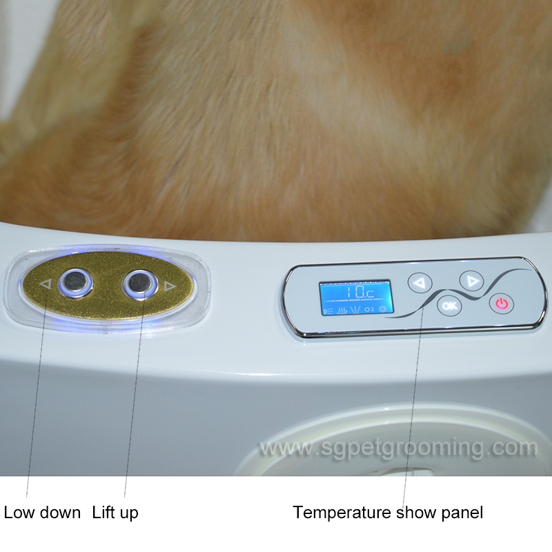 Baignoire spa à l'ozone de 117 cm (46 pouces) à faible profondeur de lavage pour chiens