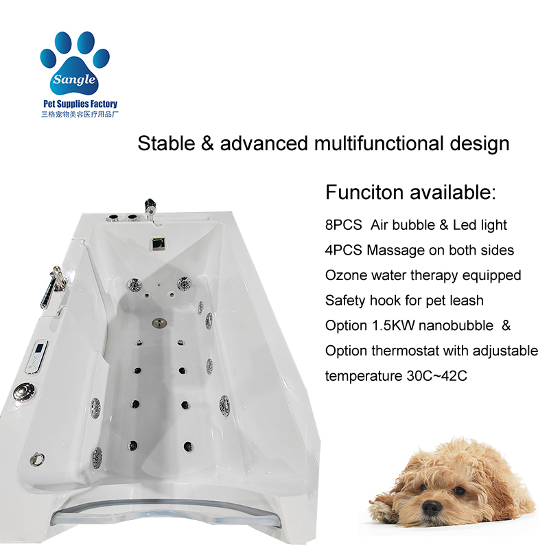 Spa para animais de estimação com entrada livre, ozonizador, microbolhas e termostato, 147 cm (58 polegadas), modelo 2024