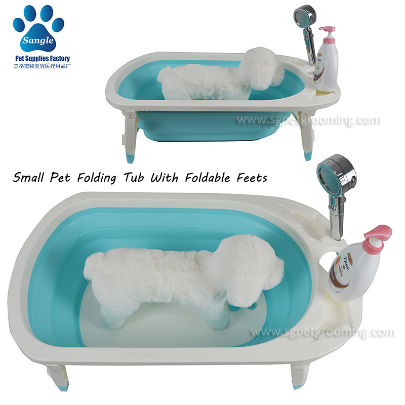 Baignoire pliable pour petits animaux avec pieds