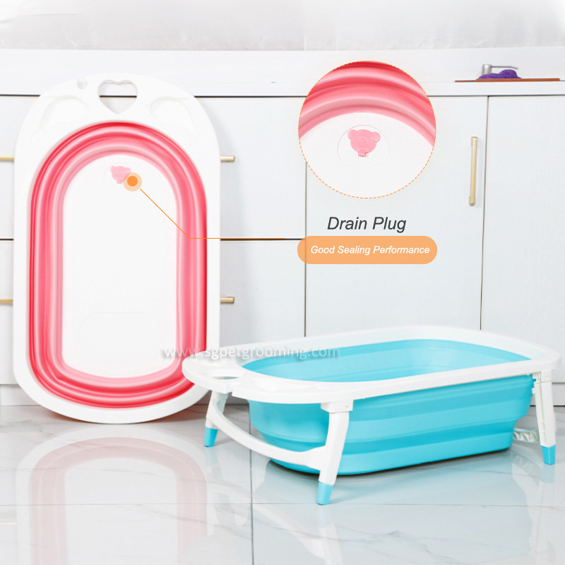Baignoire pliable pour petits animaux avec pieds