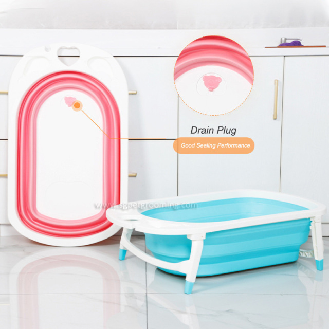 다리가 달린 접이식 소형 애완동물 욕조
