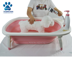 다리가 달린 접이식 소형 애완동물 욕조