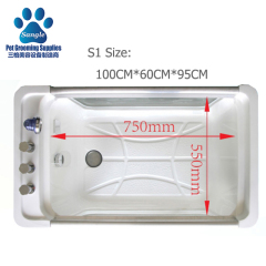 반려견을 위한 세련된 이중 패널 스파 욕조