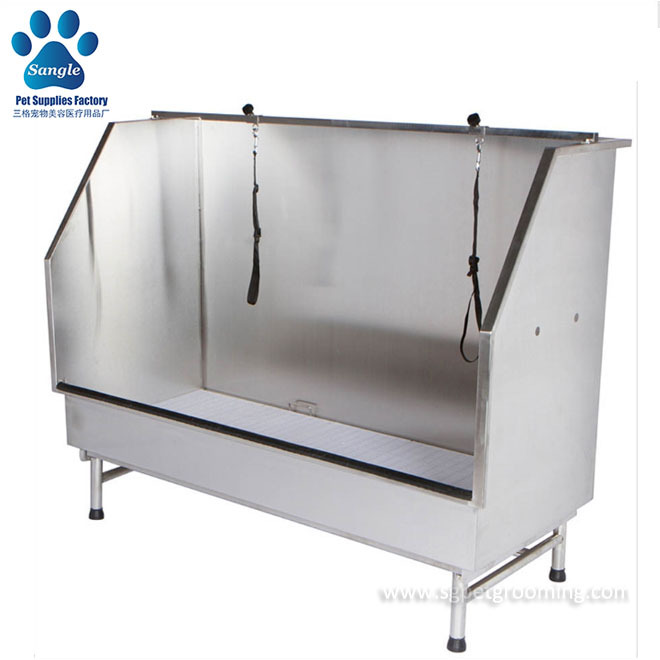 Grande baignoire en acier inoxydable pour laver les animaux de compagnie