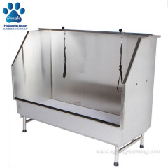 Grande vasca da bagno in acciaio inossidabile per il lavaggio degli animali domestici