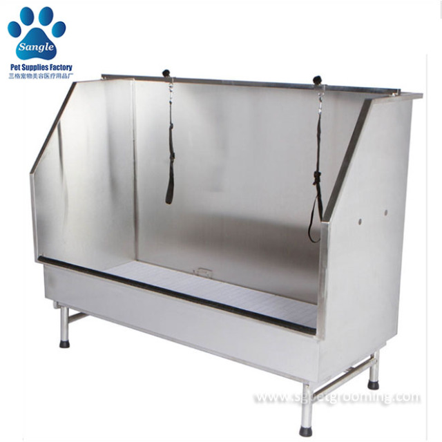 Grande vasca da bagno in acciaio inossidabile per il lavaggio degli animali domestici