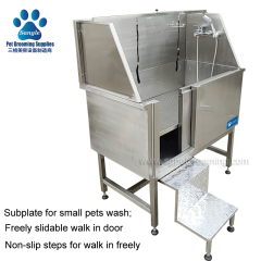 48인치 독립형 스테인리스 스틸 반려견 목욕 시설