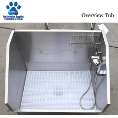스테인리스 스틸 소재의 소형 애완동물 목욕통 (분리형, 38인치 또는 96cm)