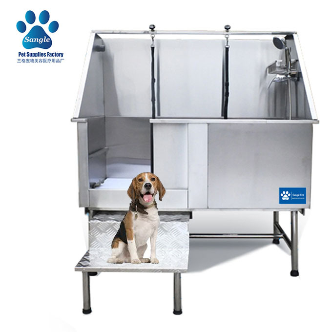 Bestseller: Hundebadewanne aus Edelstahl mit Stufe, 50 Zoll