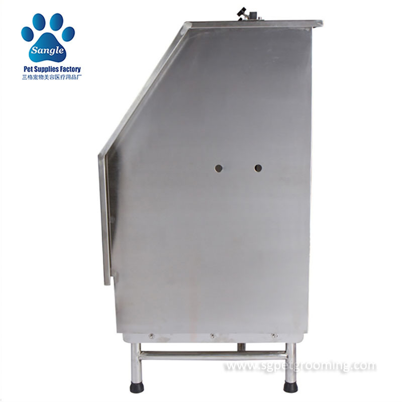 Grande baignoire en acier inoxydable pour laver les animaux de compagnie