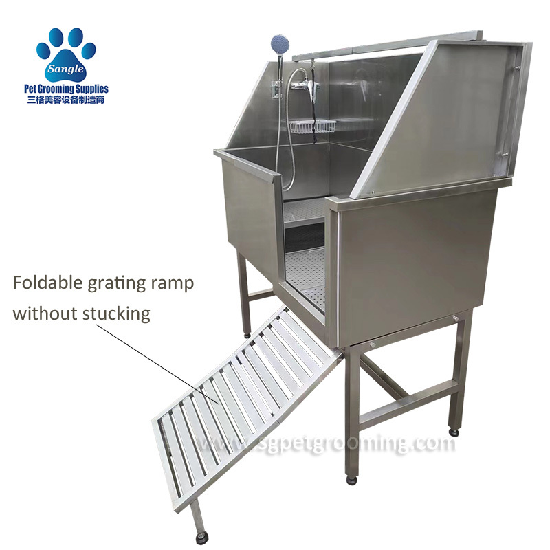 Stainless Steel Walk In Dog Wash Station Competitive 50 inches