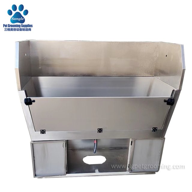 대형 스테인리스 스틸 애완동물용 욕조 (60인치)