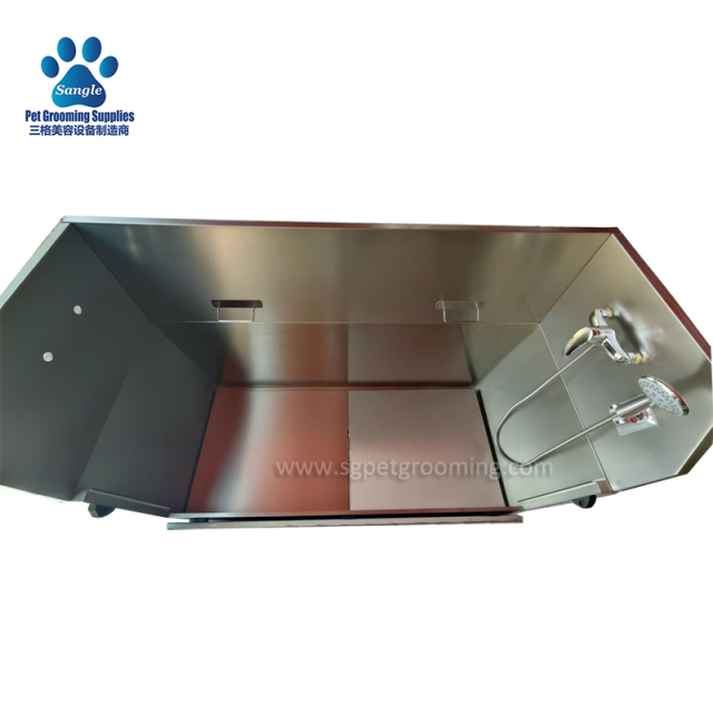 대형 스테인리스 스틸 애완동물용 욕조 (60인치)