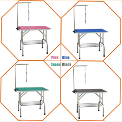 Meja Dandanan Lipat Haiwan Peliharaan Dengan Sokongan Dan Lengan Keluli Tahan Karat