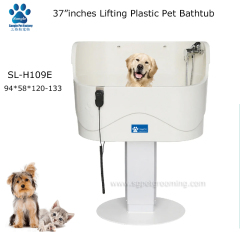 Vasca da bagno per cani con sollevatore in plastica per attività di toelettatura animali domestici