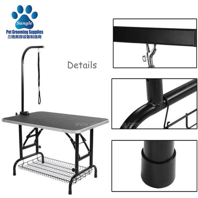 Mesas de tosa dobráveis com altura ajustável para cães