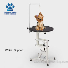 Mesa de tosa redonda de 24 polegadas com elevação a ar para animais de estimação de pequeno porte